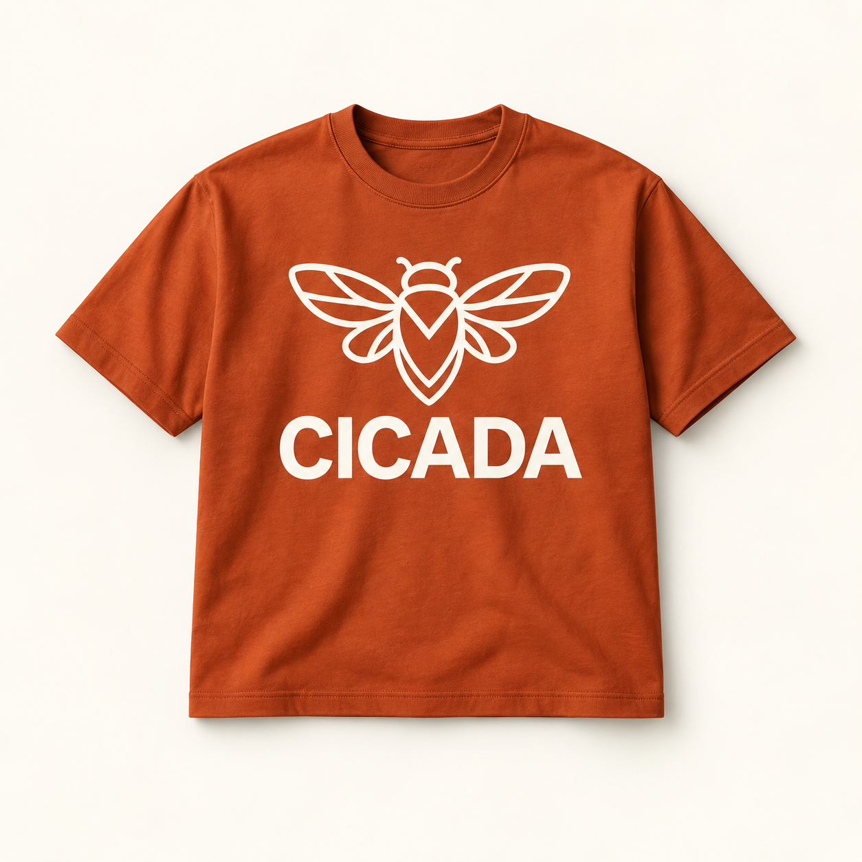 Second Flight design concept: Burnt Orange Ember Heavyweight Tee